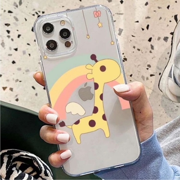 Giraffe & rainbow iPhone 11 case - Picture 1 of 4